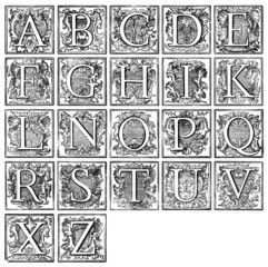 old decorative alphabet from 16th century © Jakub Krechowicz