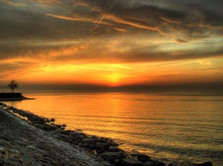 Obraz premium Sonnenuntergang am Bodensee