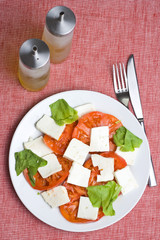 a fresh salad isolated over white background