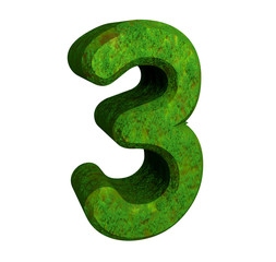 3d number 3 green