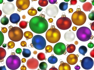 Christmas colorful balls background