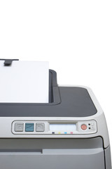 printer on a white background