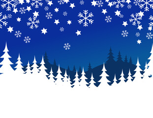 blue christmas background, vector illustration