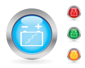 Glossy battery power button
