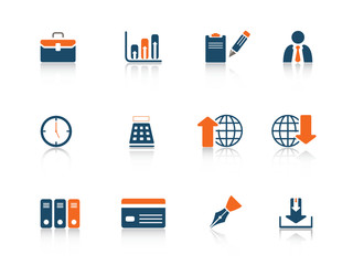 Web icon blue orange series