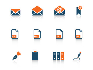 Web icon blue orange series