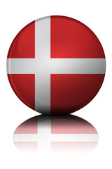 Obraz premium FlaggenKugel Dänemark 1.1