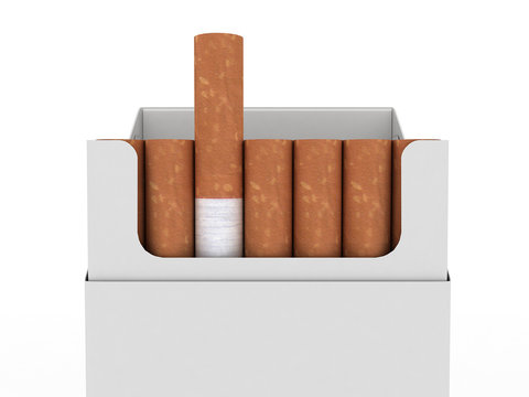 Open Pack Of Cigarettes