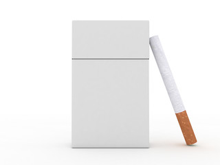 Cigarette and cigarettes pack