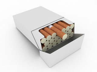 Cigarettes pack isolated on white background