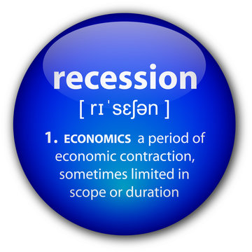 "recession" button with definition