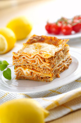 Meat lasagna pasta for dinner