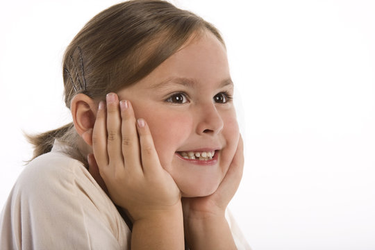 Young girl smiling