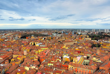 Italy, Bologna view from Asinelli tower.