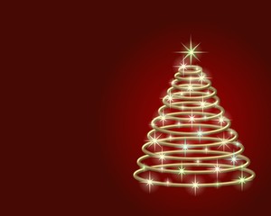 golden christmas tree