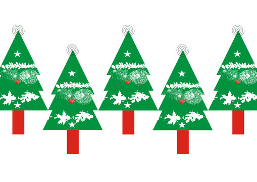 christmas. felicitacion arboles de navidad