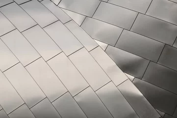 Tuinposter Detail of a Titanium Roof © 8kersh8