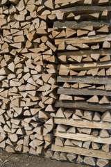 Woodpile out behind the barn in Switzerland