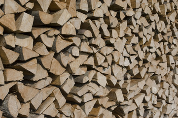 Woodpile out behind the barn in Switzerland