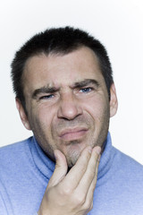 Fototapeta premium handsome man looking in the mirror