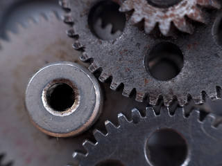 Group of cogwheels rotating in one mechanism