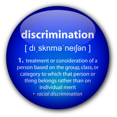 "discrimination" button with definition