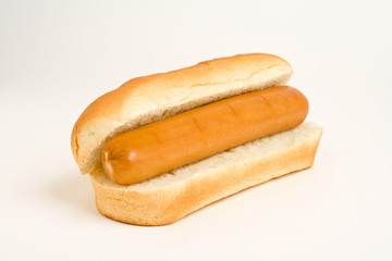 fast food, delicious hot dog isolated over white background