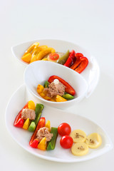 Healthy colorful platter with assorted vegetables