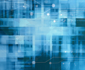 Obraz premium computer circuit on a soft blue background