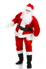Happy Christmas Santa. Isolated over white background.
