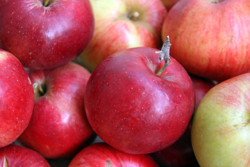 Fototapeta na wymiar Fruit background with red apples