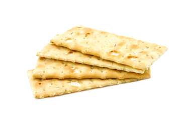 Olive oil bisquits isolated on white.