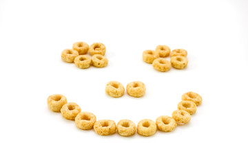 Cereals isolated on white.