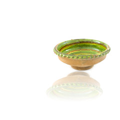 Romanian pottery item isolated on white.