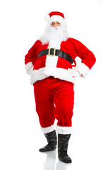 Happy Christmas Santa. Isolated over white background.