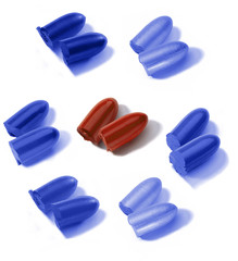 isolated over white lipsticks bullets