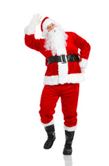 Happy Christmas Santa. Isolated over white background.