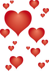 Fototapeta na wymiar Red heart - simbol of love and passion