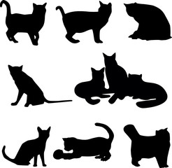 cat silhouette vector