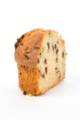 Muffin with white background, close up