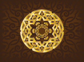 Simple Illustration for Arabic Ornamint Symbols and Backgrounds