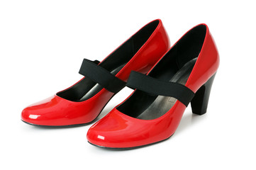 Woman shoes isolated on the white background