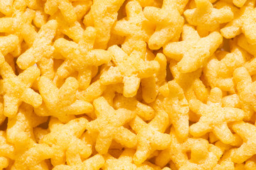 Close up of italian pasta -  star shaped
