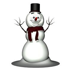 Smilie - Schneemann - fröhlich