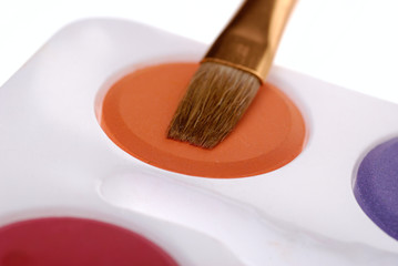 Paintbrush and paint.