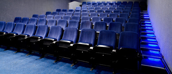 Rows of theater seats