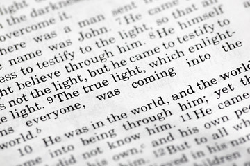 John 1:9, a popular Bible verse from the New Testament