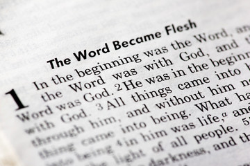 Fototapeta premium John 1:1 - The word became flesh. Popular New Testament passage