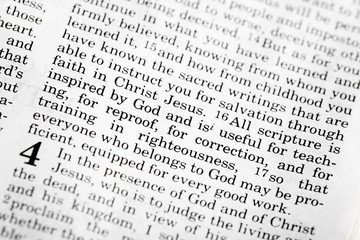 2 Timothy 3:16 - A popular verse in the Christian New Testament © Tyler Olson