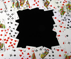 background made of playing card